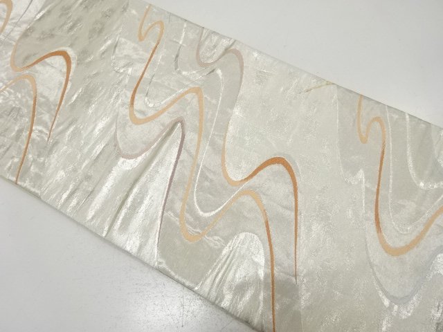 アンティーク　流水模様織り出し袋帯（材料）